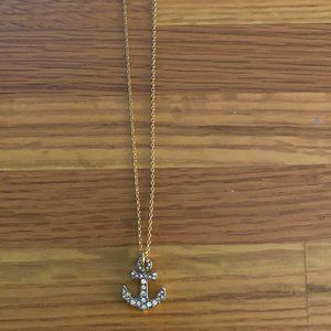 Juicy Couture Anchor Nautical Rhinestone Necklace